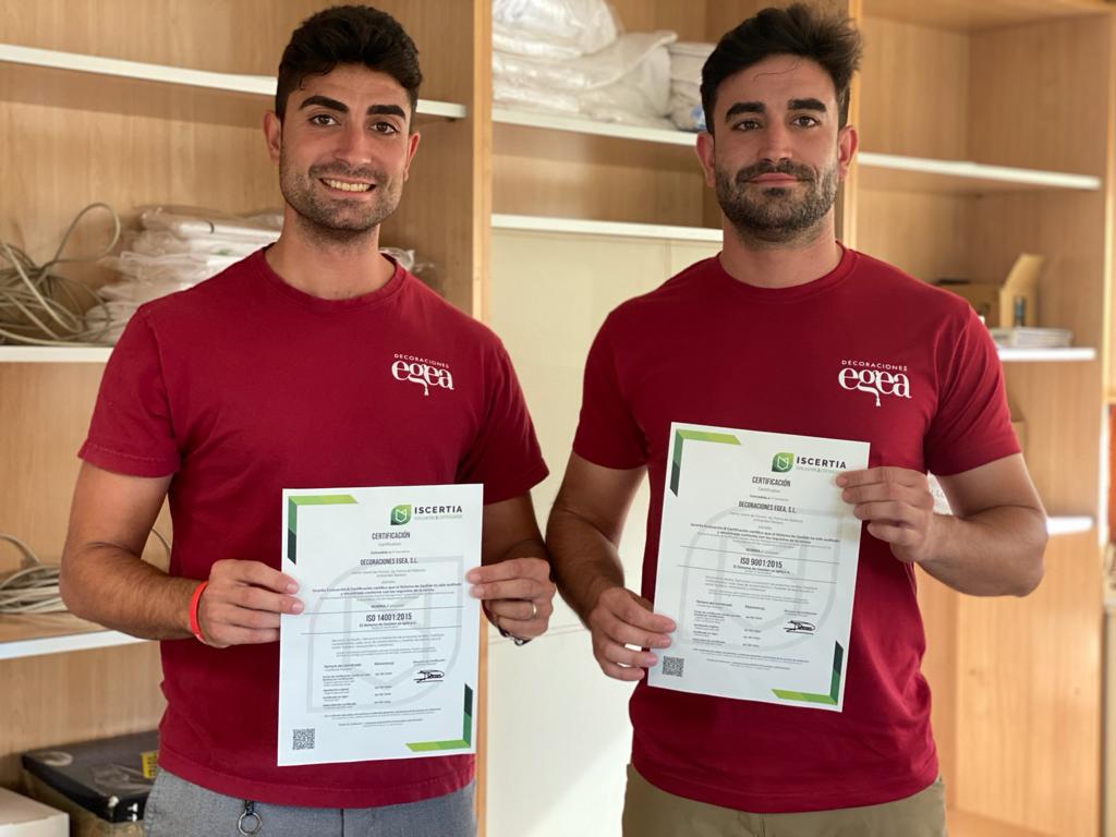 NUEVOS CERTIFICADOS ISO AVALAN LA EXCELENCIA DE DECORACIONES EGEA